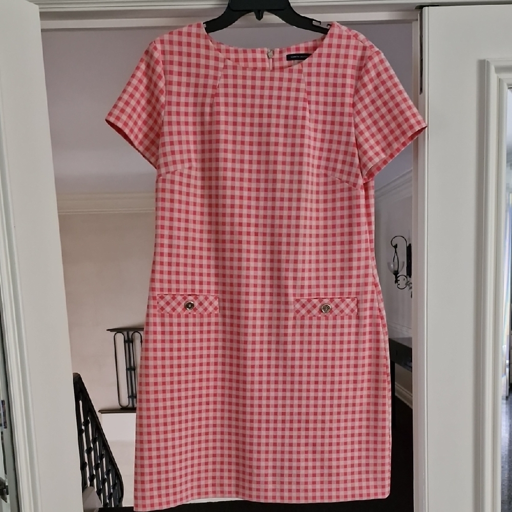 Tommy Hilfiger Pink Checkered Mini Dress